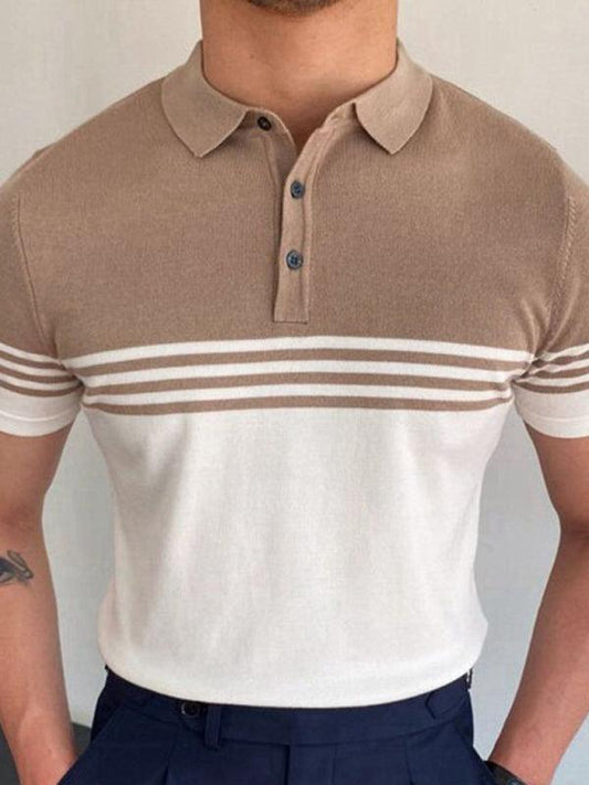 Men' Polo Shirt sleeved color-blocking - 808Lush