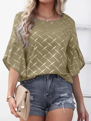 Ladies Loose Casual Ruffle Sleeve Top T-Shirt - 808Lush