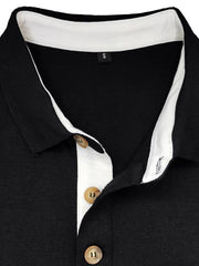 Men's Long Sleeve Lapel Bottoming POLO Shirt Top - 808Lush