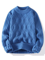 Men's Loose Casual Round Neck Knitted Sweater - 808Lush