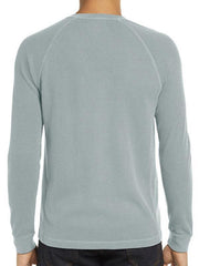 Men's Round Neck Waffle Henley Shirt - 808Lush