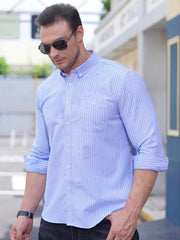 Men's Striped Long Sleeve Shirt - 808Lush