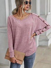 Simple and Comfortable Button Long Sleeve - 808Lush