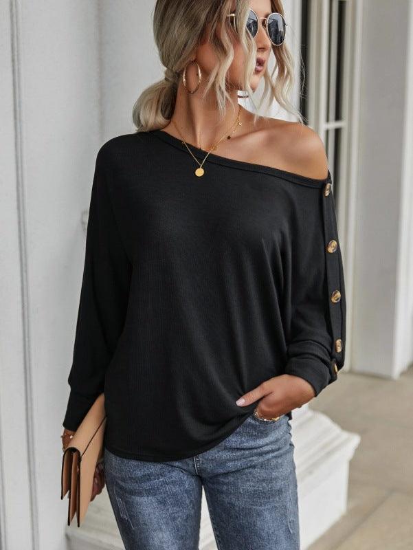 Simple and Comfortable Button Long Sleeve - 808Lush