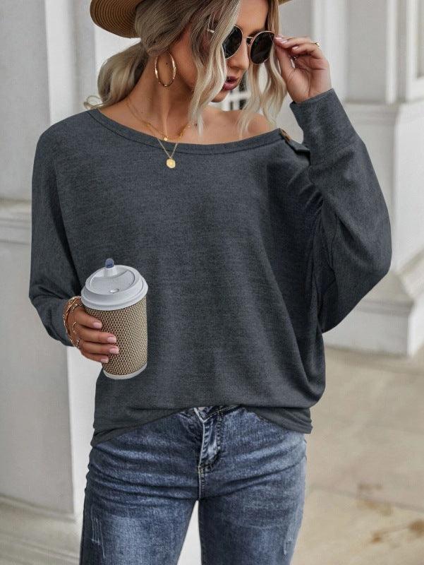 Simple and Comfortable Button Long Sleeve - 808Lush