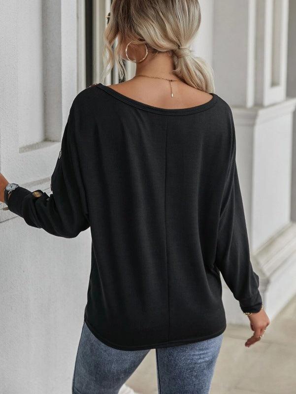 Simple and Comfortable Button Long Sleeve - 808Lush