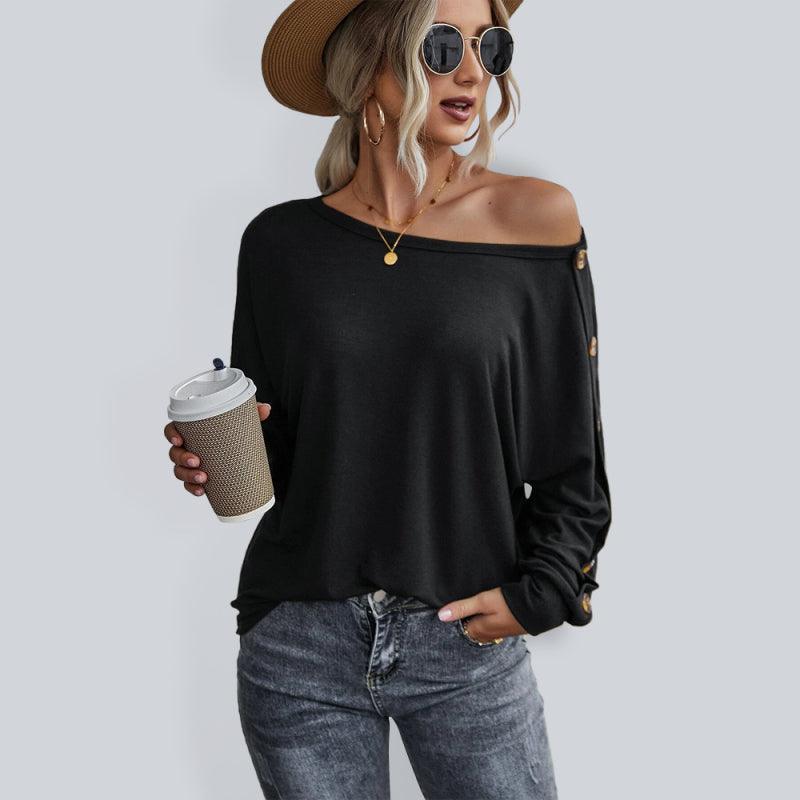 Simple and Comfortable Button Long Sleeve - 808Lush