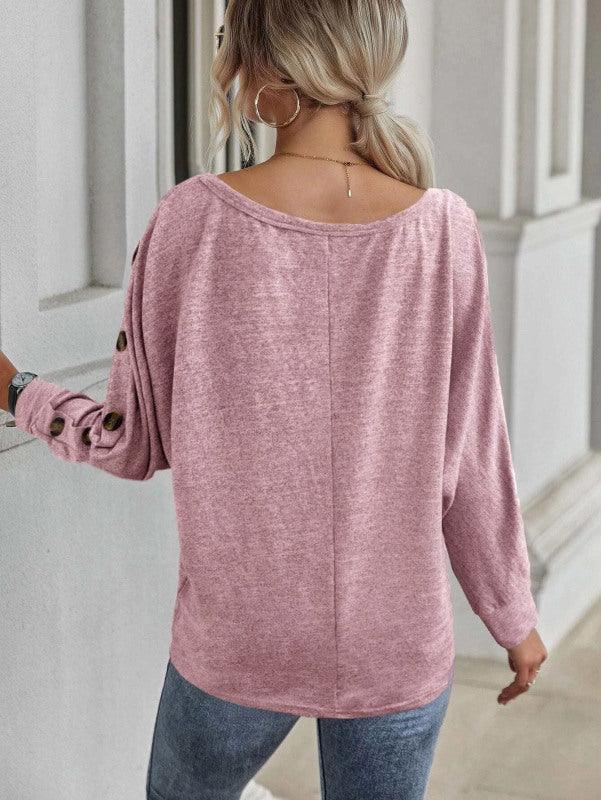 Simple and Comfortable Button Long Sleeve - 808Lush