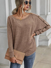 Simple and Comfortable Button Long Sleeve - 808Lush