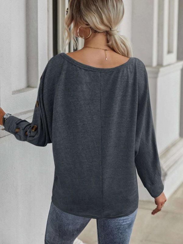 Simple and Comfortable Button Long Sleeve - 808Lush