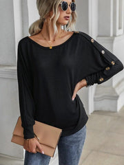 Simple and Comfortable Button Long Sleeve - 808Lush