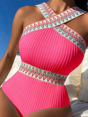 Sleeveless Slimming Conservative One-piece Bikini - 808Lush