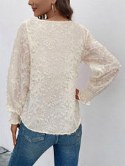 Women's Elegant Jacquard Pullover Shirt - 808Lush