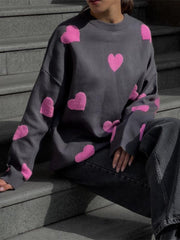 Valentine's Day Love Round Neck Loose Casual Thickened Sweater - 808Lush