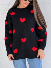 Valentine's Day Love Round Neck Loose Casual Thickened Sweater - 808Lush