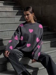 Valentine's Day Love Round Neck Loose Casual Thickened Sweater - 808Lush