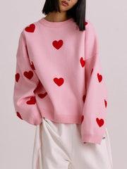 Valentine's Day Love Round Neck Loose Casual Thickened Sweater - 808Lush