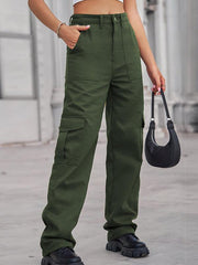 denim semi-elastic design personality all-match overalls trousers - 808Lush