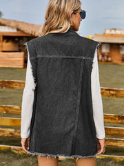 denim vest vest summer fashion trend denim sleeveless vest - 808Lush