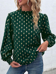 fashion women's long sleeve bronzing shirt - 808Lush