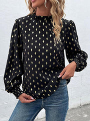 fashion women's long sleeve bronzing shirt - 808Lush