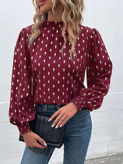 fashion women's long sleeve bronzing shirt - 808Lush