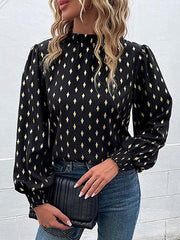 fashion women's long sleeve bronzing shirt - 808Lush