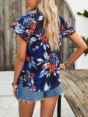 Women's casual printed short-sleeved tops - 808Lush