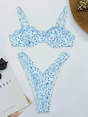 lace floral bikini swimsuit fashionable swimwear - 808Lush