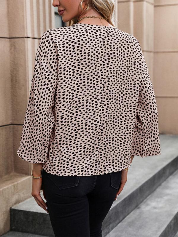 leopard print long sleeve shirt - 808Lush