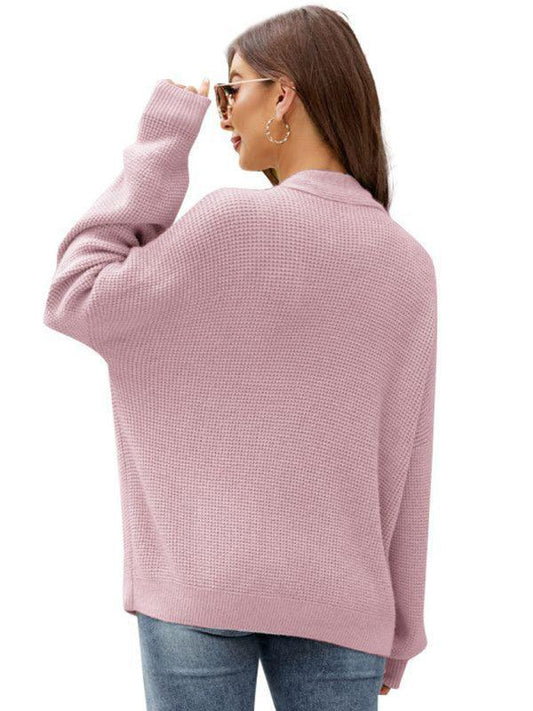 knitted cardigan with elegant V-neck sweater cardigan jacket - 808Lush