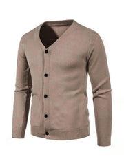 men's color V-neck sweater cardigan sweater - 808Lush