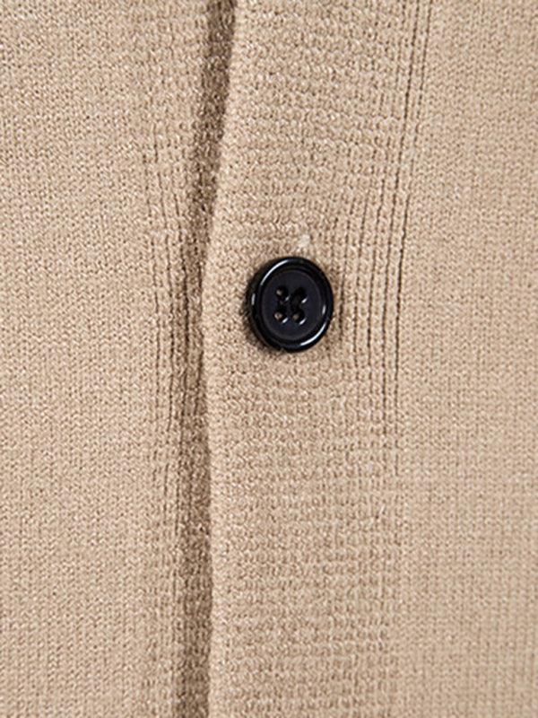 men's color V-neck sweater cardigan sweater - 808Lush