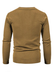 men's color V-neck sweater cardigan sweater - 808Lush