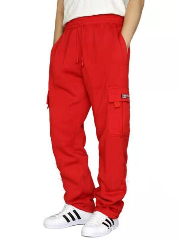 men's loose overalls trousers foot multi-pocket tether men's loose overalls trousers - 808Lush