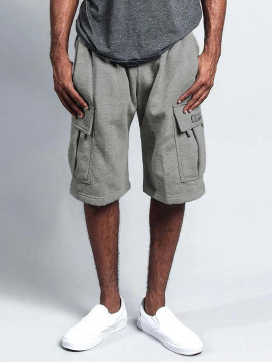 five-point pants casual multi-pocket loose straight-leg cargo shorts - 808Lush