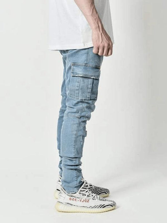 jeans men's side pocket skinny jeans - 808Lush