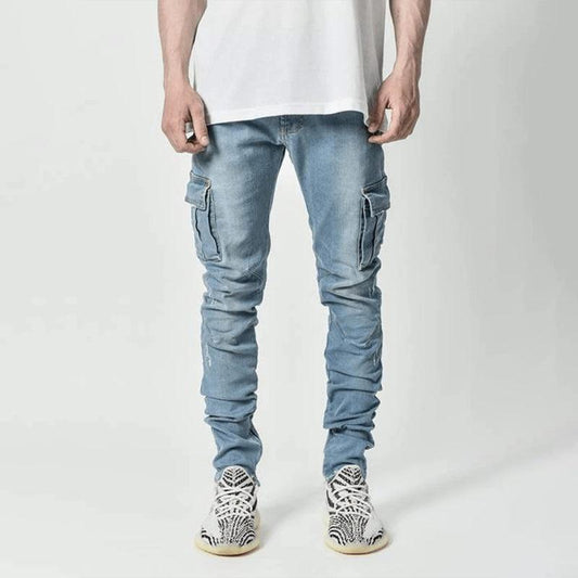 jeans men's side pocket skinny jeans - 808Lush