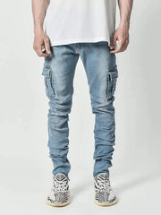 jeans men's side pocket skinny jeans - 808Lush