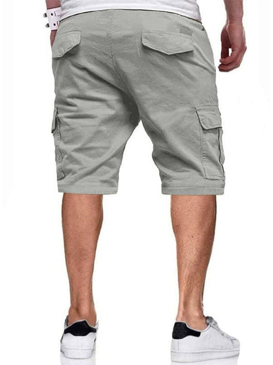 men's overalls drawstring color block casual shorts - 808Lush