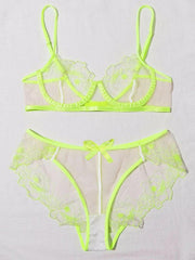 sexy lingerie hollow love three-point sexy suit - 808Lush