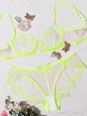 sexy lingerie hollow love three-point sexy suit - 808Lush