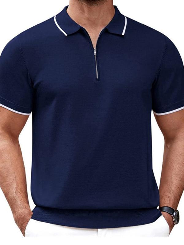 zipper sweater casual business polo shirt - 808Lush