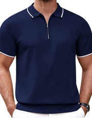 zipper sweater casual business polo shirt - 808Lush