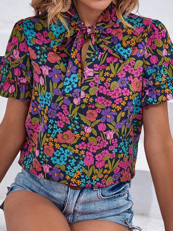 women's clothing printed ethnic style shirts - 808Lush