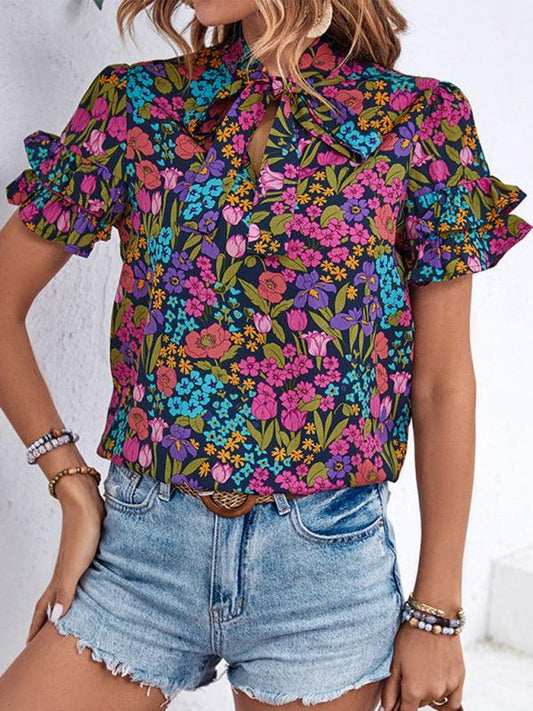 women's clothing printed ethnic style shirts - 808Lush