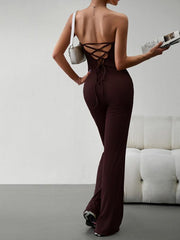 women's elegant temperament slim sexy tube top jumpsuit - 808Lush