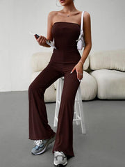 women's elegant temperament slim sexy tube top jumpsuit - 808Lush