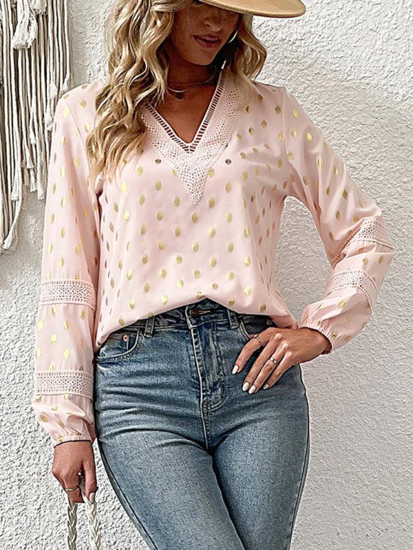 women's long sleeve bronzing shirt - 808Lush