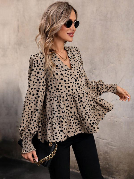 women's long sleeve leopard print shirt - 808Lush